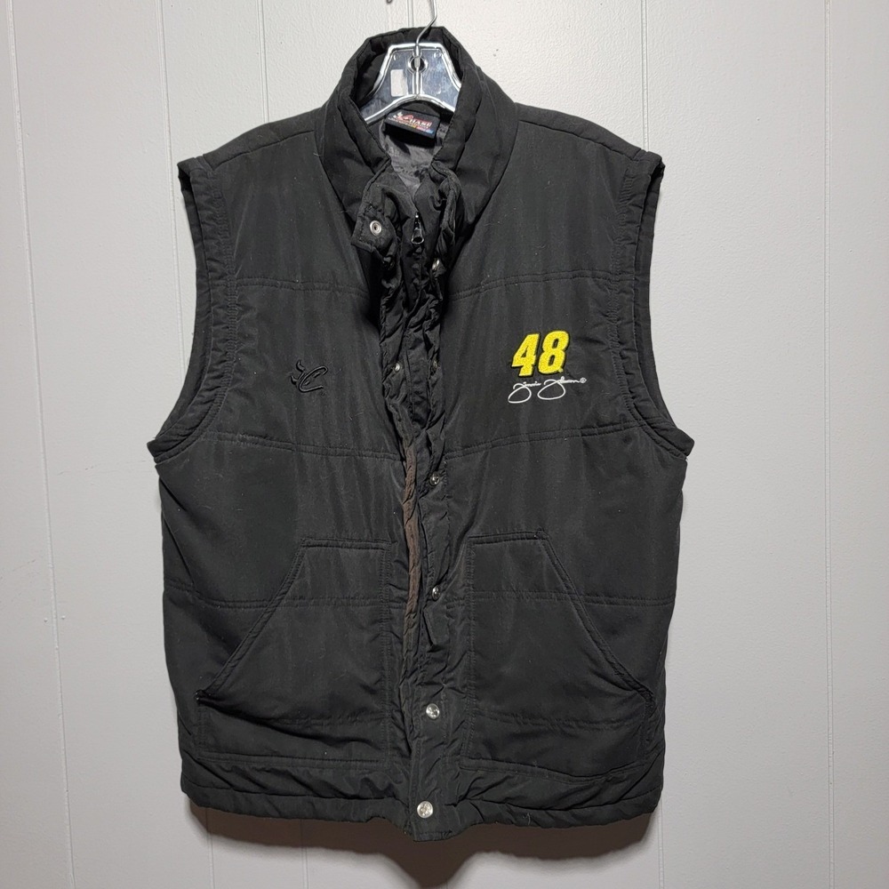 NASCAR Jimmie Johnson 48 Team Lowe's Racing Puffer Vest Men's SM Black